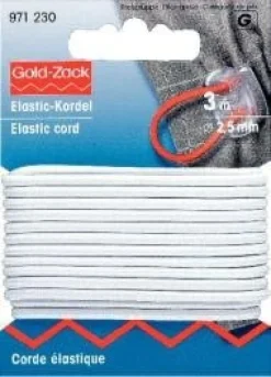 Prym 3m Elastic Kordel Band Gummiband 2,5 mm weiß