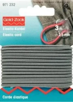 Prym 3m Elastic Kordel Gummiband 2,5mm grau
