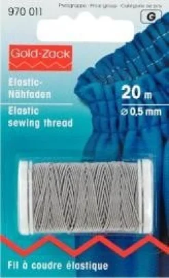 Prym 20m Elastic Nähfaden 0,5 mm hellgrau