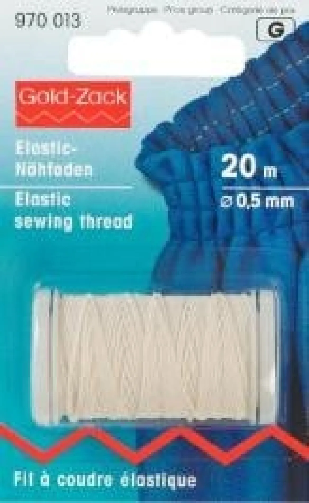 Prym 20m Elastic Nähfaden 0,5 mm rohweiß