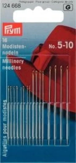 Prym 16 Modistennadeln No.5-10 silberfarbig