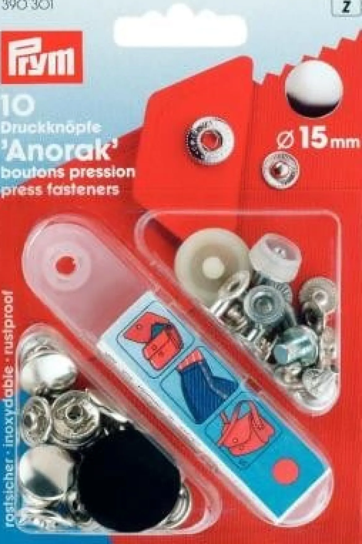 Prym NF-Druckknopf ANORAK MS silberfarbig 15 mm