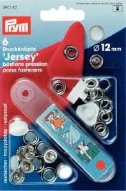 Prym NF-Druckknopf JERSEY MS Perlkappe weiß 12 mm 6Stück
