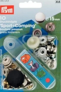 Prym 10 NF-Druckknopf SP.&CAMP. MS silberfarbig 15 mm