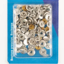 Prym Nähfrei Druckknöpfe 8 mm silber Mini 20 Stück Nachfüllpackung rostfrei