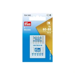 Prym 5 Nähmaschinennadeln 130/705 MICROTEX 60-80