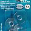 Prym 4 Nähmaschinen Spulen für kleinen Umlaufgreifer 21,2mm