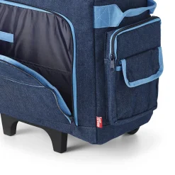 Prym Nähmaschinen Trolley Tasche Jeans blau 44x22x36cm