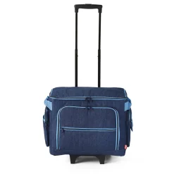 Prym Nähmaschinen Trolley Tasche Jeans blau 44x22x36cm