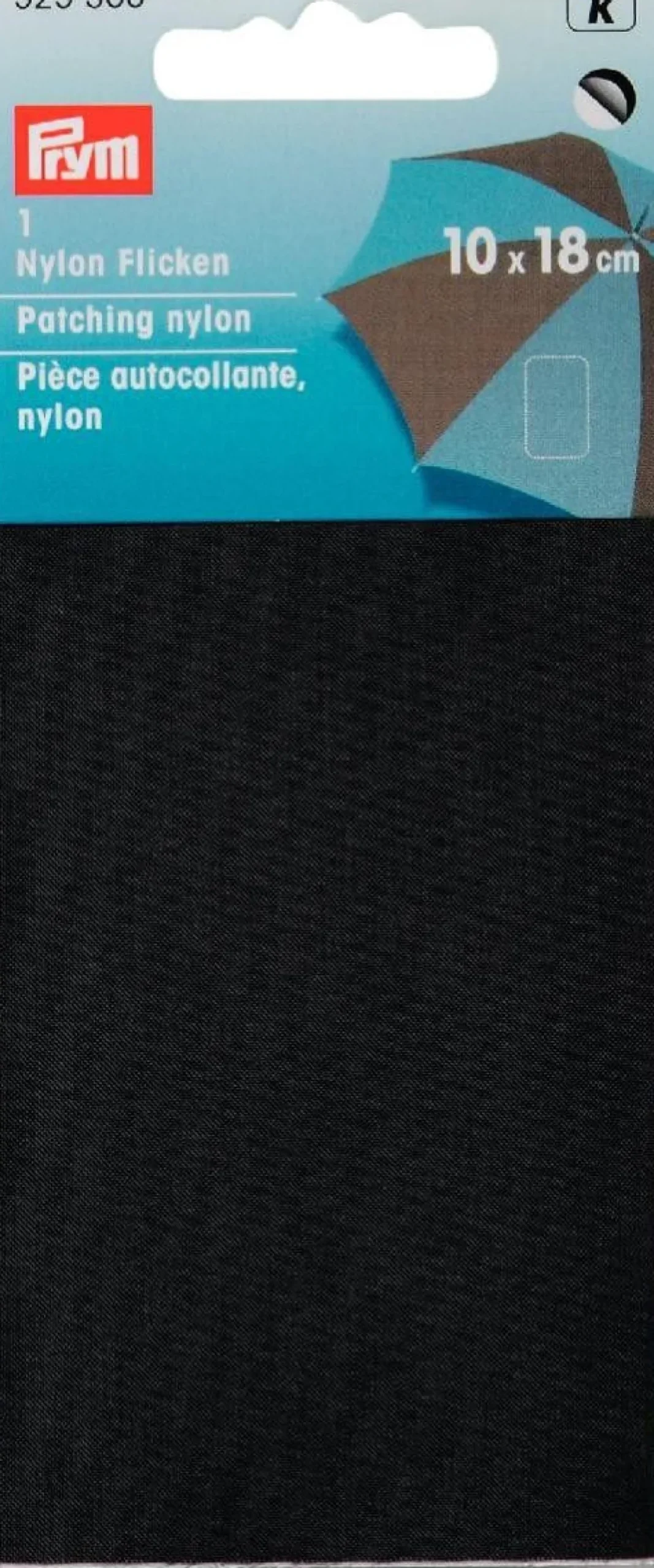 Prym Nylon-Flicken selbstklebend 18 x 10 cm schwarz