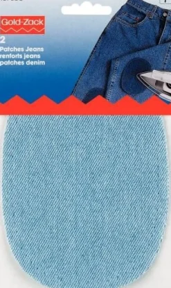 Prym 2 Patches Jeans (zum Aufbügeln) hellblau