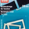 Prym 2 Rechteckringe für Taschen silberfarbig 25mm