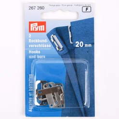 Prym Rockbundverschlüsse Metall silberfarbig 20mm 2 Stück