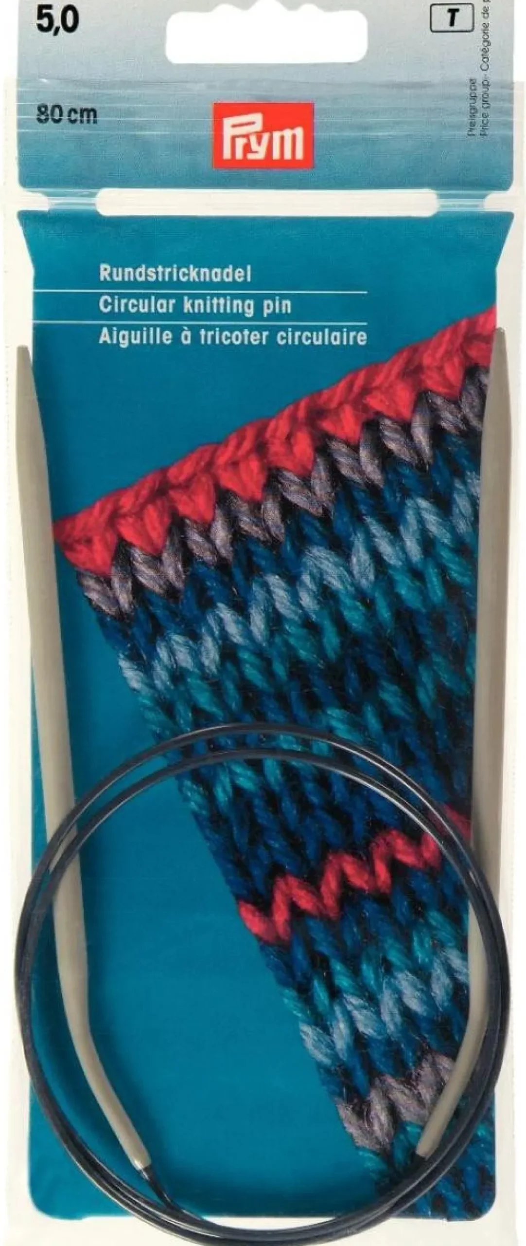 Prym Rundstricknadeln ALU grau Länge: 80cm Ø5mm