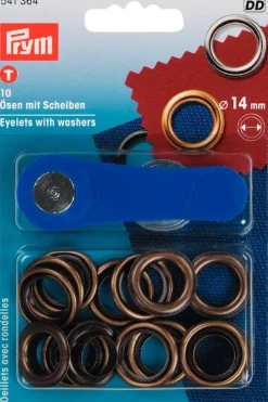 Prym Ösen mit Scheiben messing Ø14mm 10 Stück