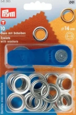 Prym Ösen und Scheiben MS silberfarbig 14,0 mm
