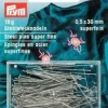 Prym Stecknadeln ST 6 SF silberfarbig 0,50 x 30 mm