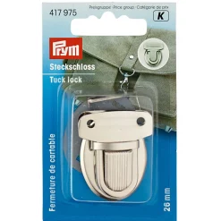 Prym Steckschloss Metall 26mm silberfarbig