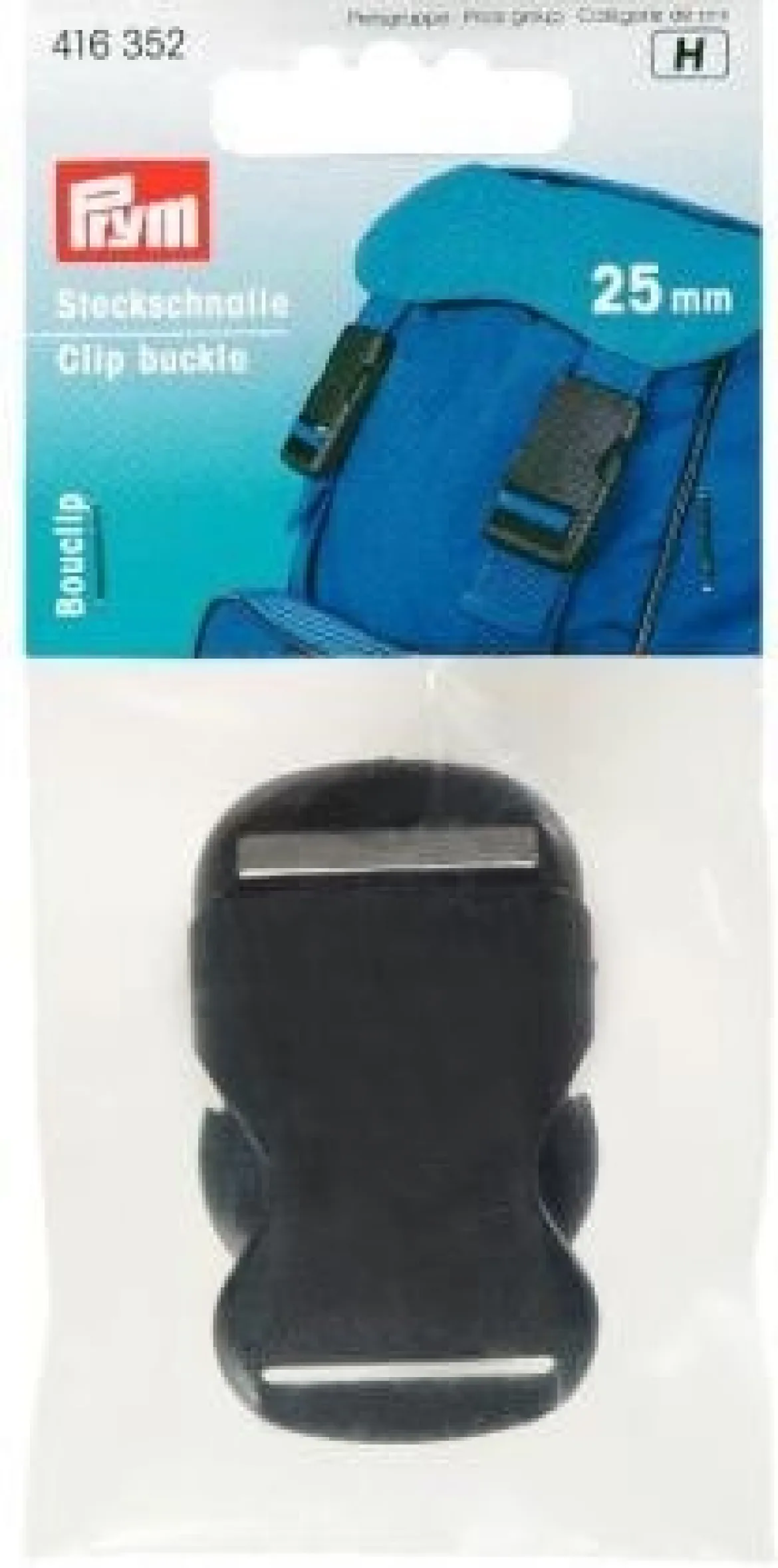 Prym Steckschnalle Schnalle schwarz 25 mm