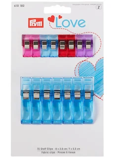 Prym Stoff Clips 15Stück 2,6cm und 5,5cm
