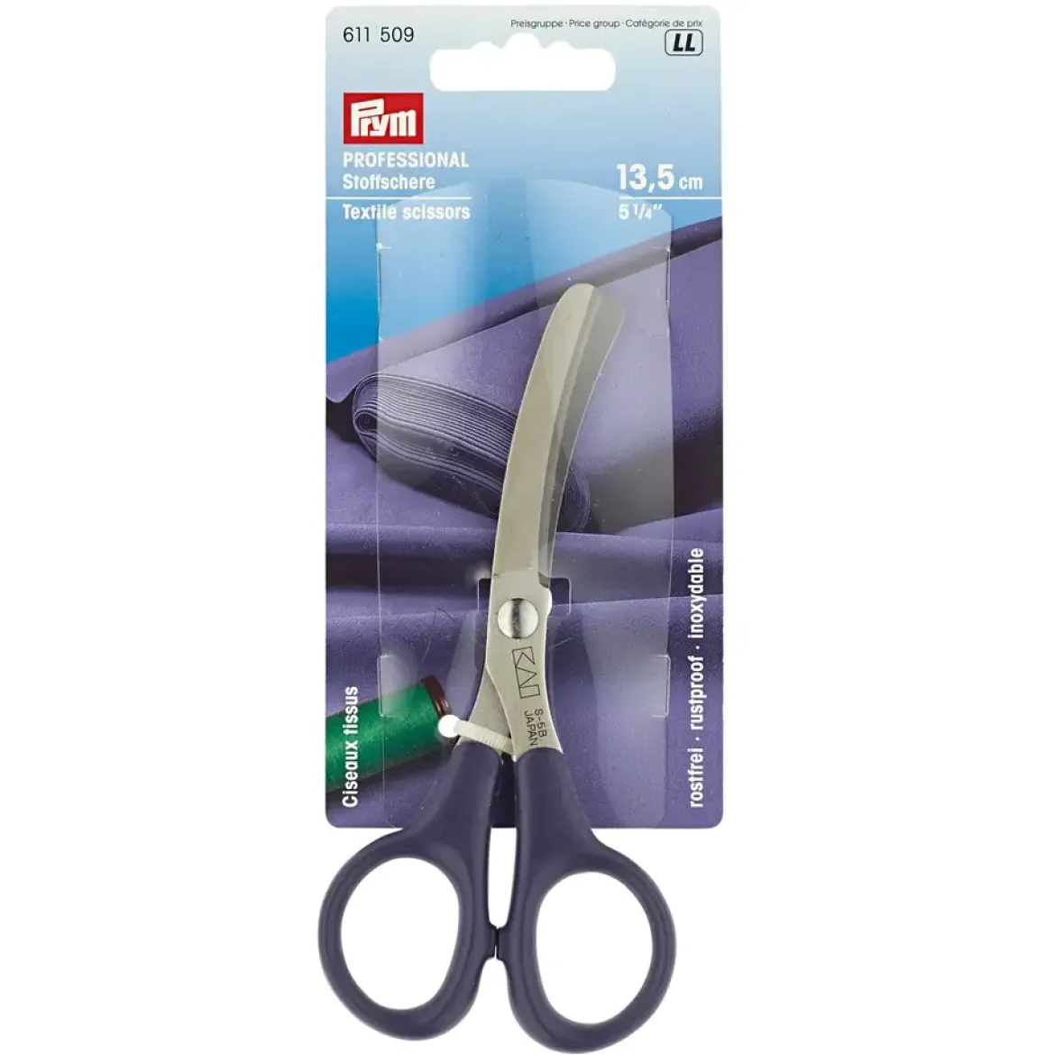 Prym Stoffschere Schneiderschere gebogen lila silberfarbig 13,5x6cm