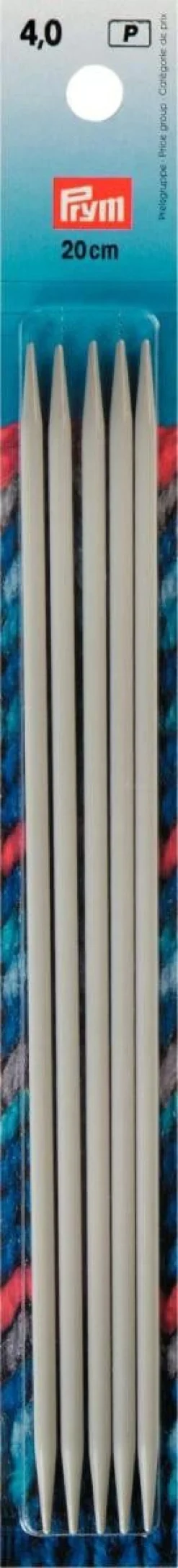 Prym Stricknadeln ALU 4 Stück grau Länge: 20cm Ø4mm