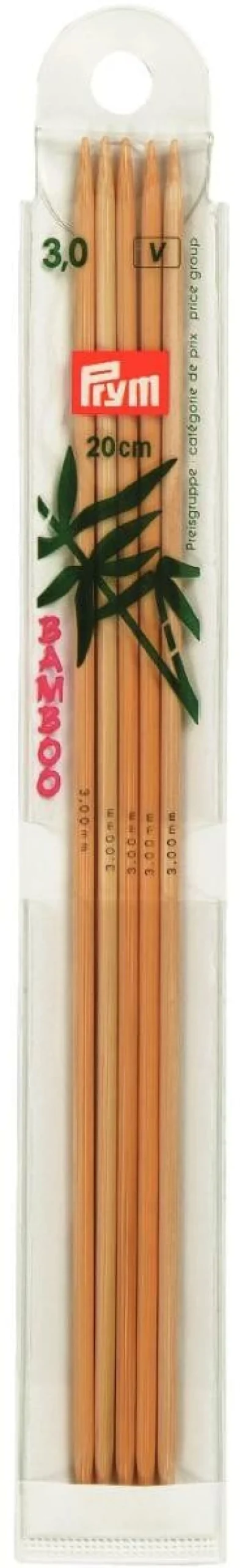 Prym Stricknadeln BAMBUS 4 Stück Länge: 20cm Ø: 3mm