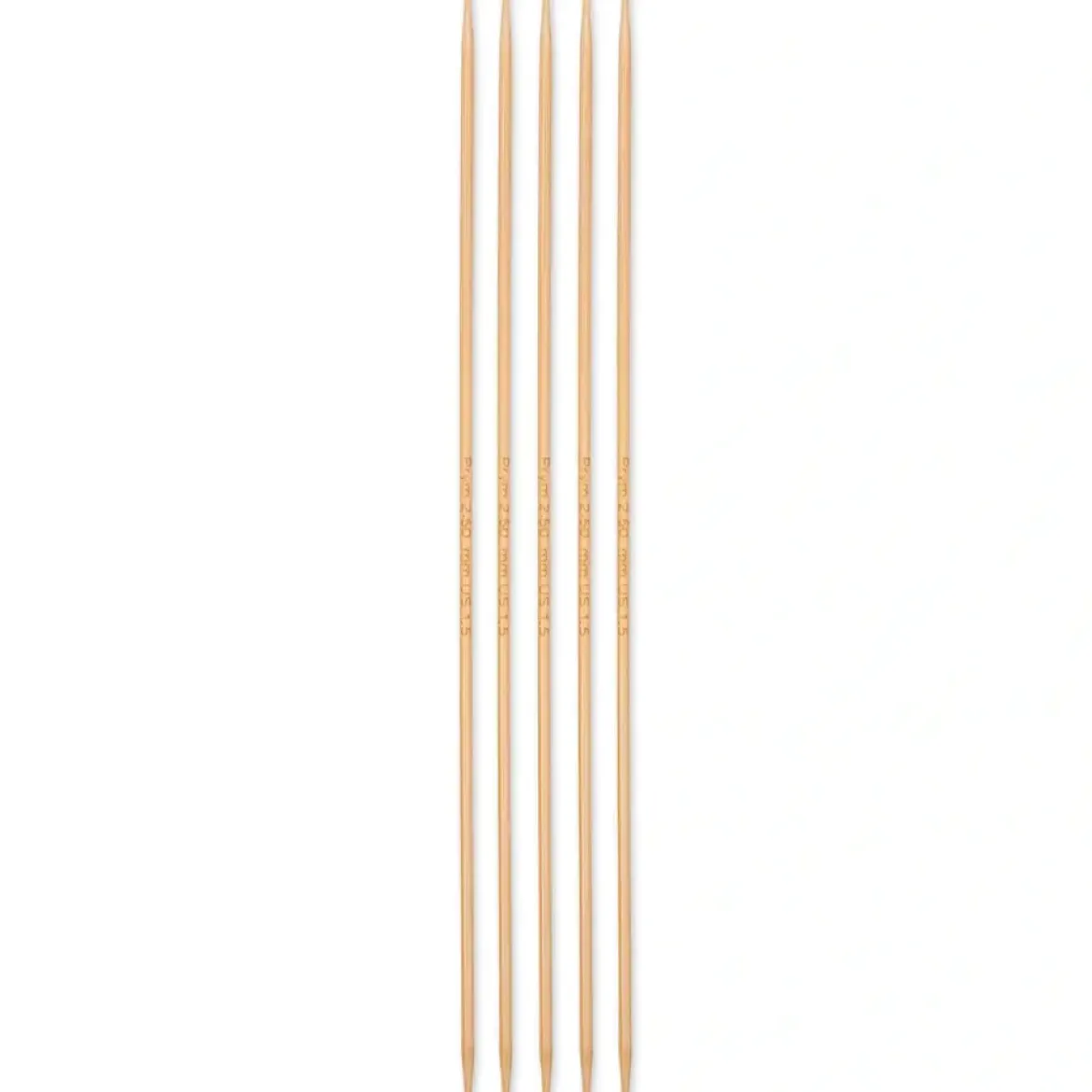 Prym Stricknadeln für Strümpfe aus BAMBUS 5 Stück 20cm Ø2,5mm