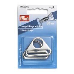 Prym Triangel-Ringe mit Steg silberfarbig 30mm