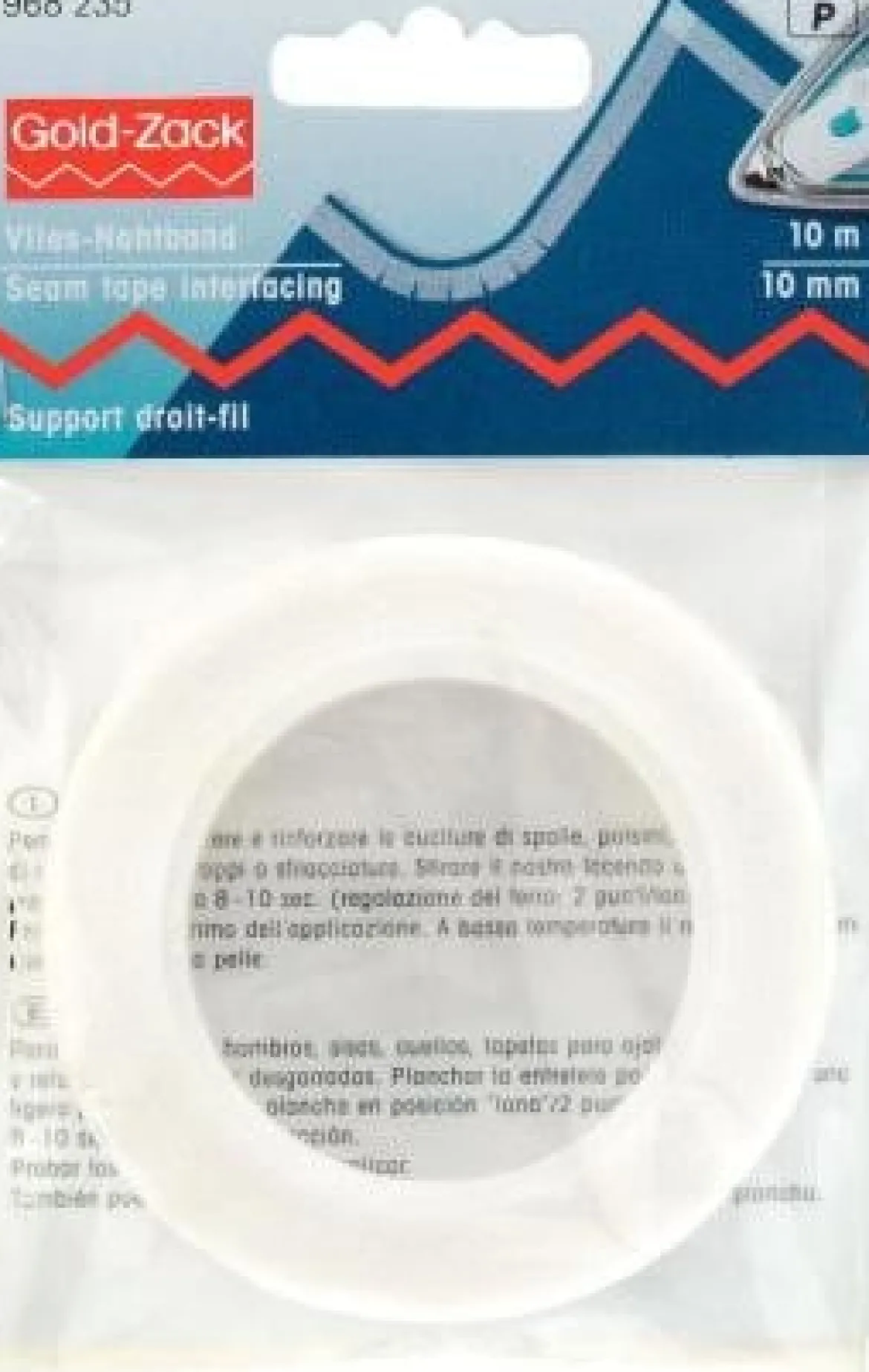 Prym Vlies Nahtband zum Aufbügeln 10 mm weiß