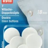 Prym 16 Wäsche Doppelknöpfe weiß 18mm 7 Stück