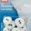 Prym 18 Wäscheknöpfe Leinen weiß 15mm
