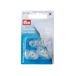 Prym 16 Wäscheknöpfe Polyester 17mm transparent
