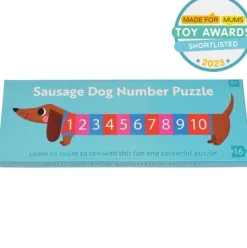 Puzzle Sausage Dog Zahlenpuzzle – Lernspielzeug für Kinder ab 3 Jahren
