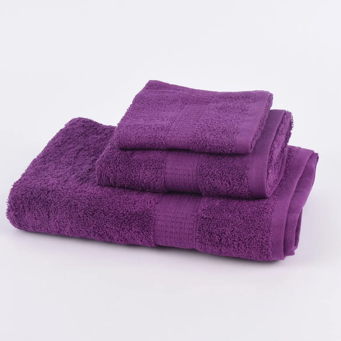Qualitätsfrottee Handtuch 100% Baumwolle 500g/qm lila