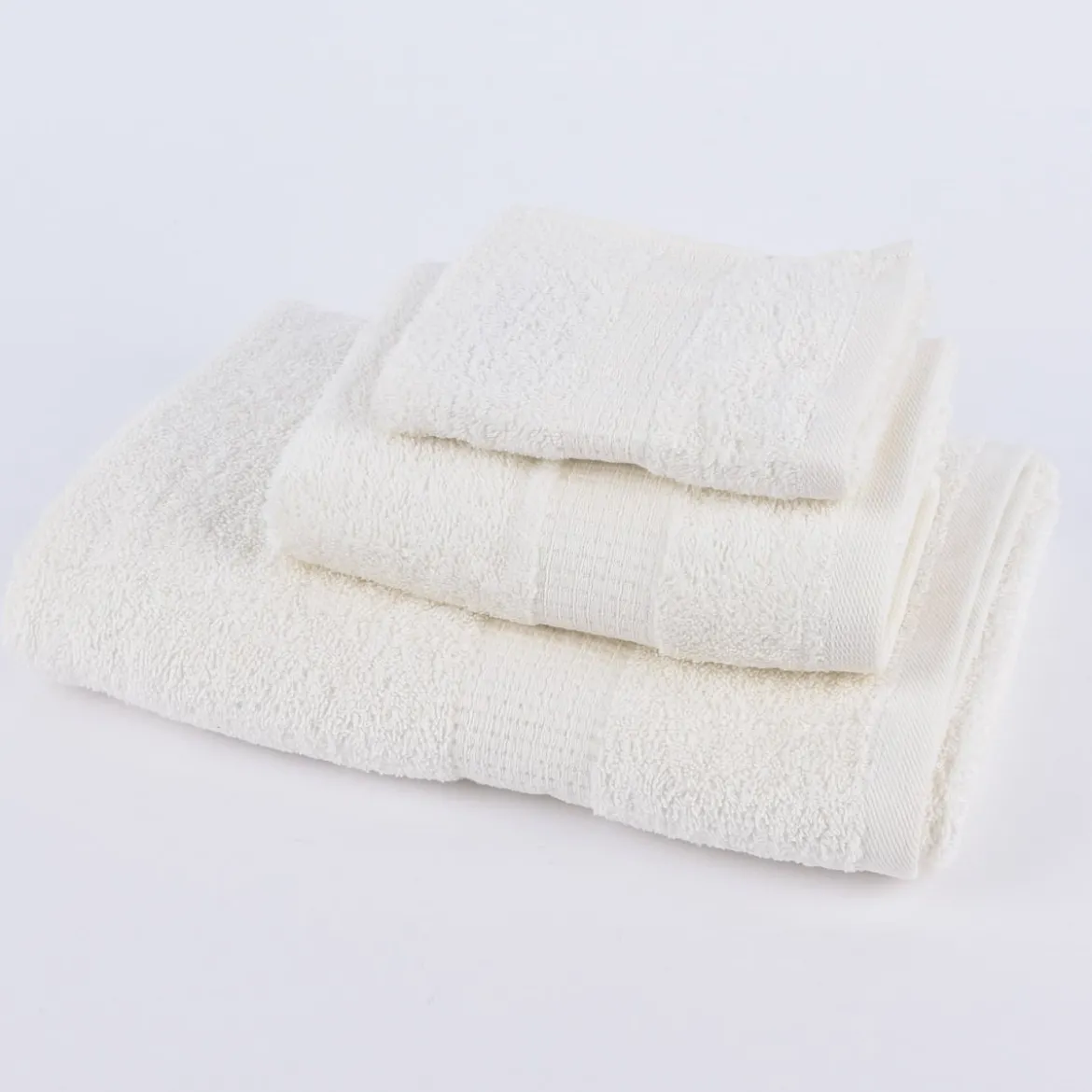 Qualitätsfrottee Handtuch 100% Baumwolle 500g/qm cremeweiß