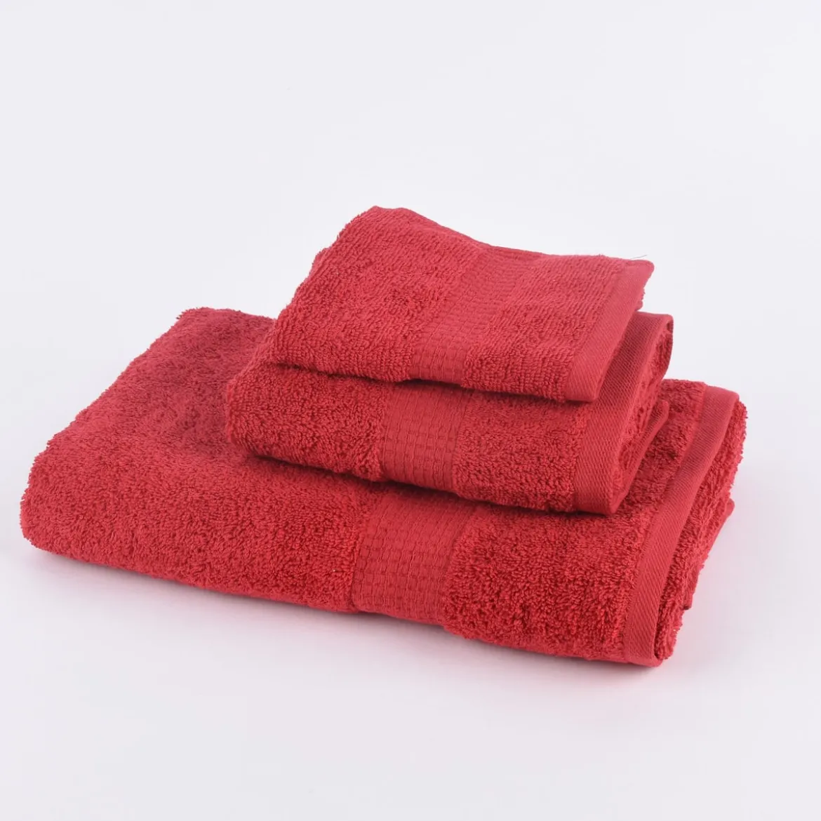 Qualitätsfrottee Handtuch 100% Baumwolle 500g/qm rot