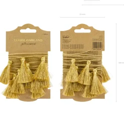Quastengirlande gold Länge: 190cm