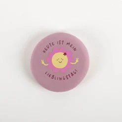 Radiergummi "Heute ist mein Lieblingstag" Blume runder Radiergummi 5,5cm von Grafik Werkstatt