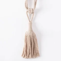 Raffhalter-Kordel 70cm mit Quaste 20cm natur aus Baumwolle