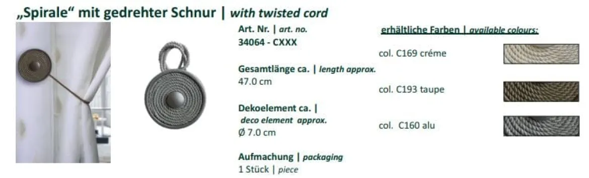 Raffhalter Spirale mit Magnet silberfarbig 1Stk
