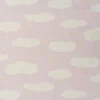 Rasch Bambino Dekostoff Baumwollstoff Gardinenstoff Meterware Himmel Wolken Sterne rosa 150cm