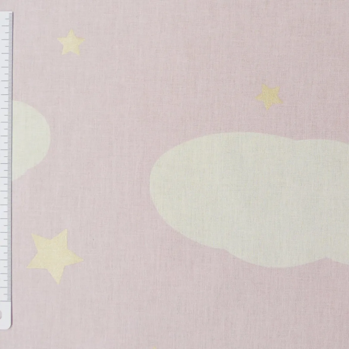 Rasch Bambino Dekostoff Baumwollstoff Gardinenstoff Meterware Himmel Wolken Sterne rosa 150cm