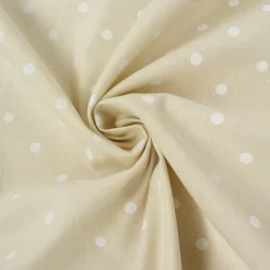 Rasch Bambino Dekostoff Baumwollstoff Gardinenstoff Meterware Punkte beige 150cm