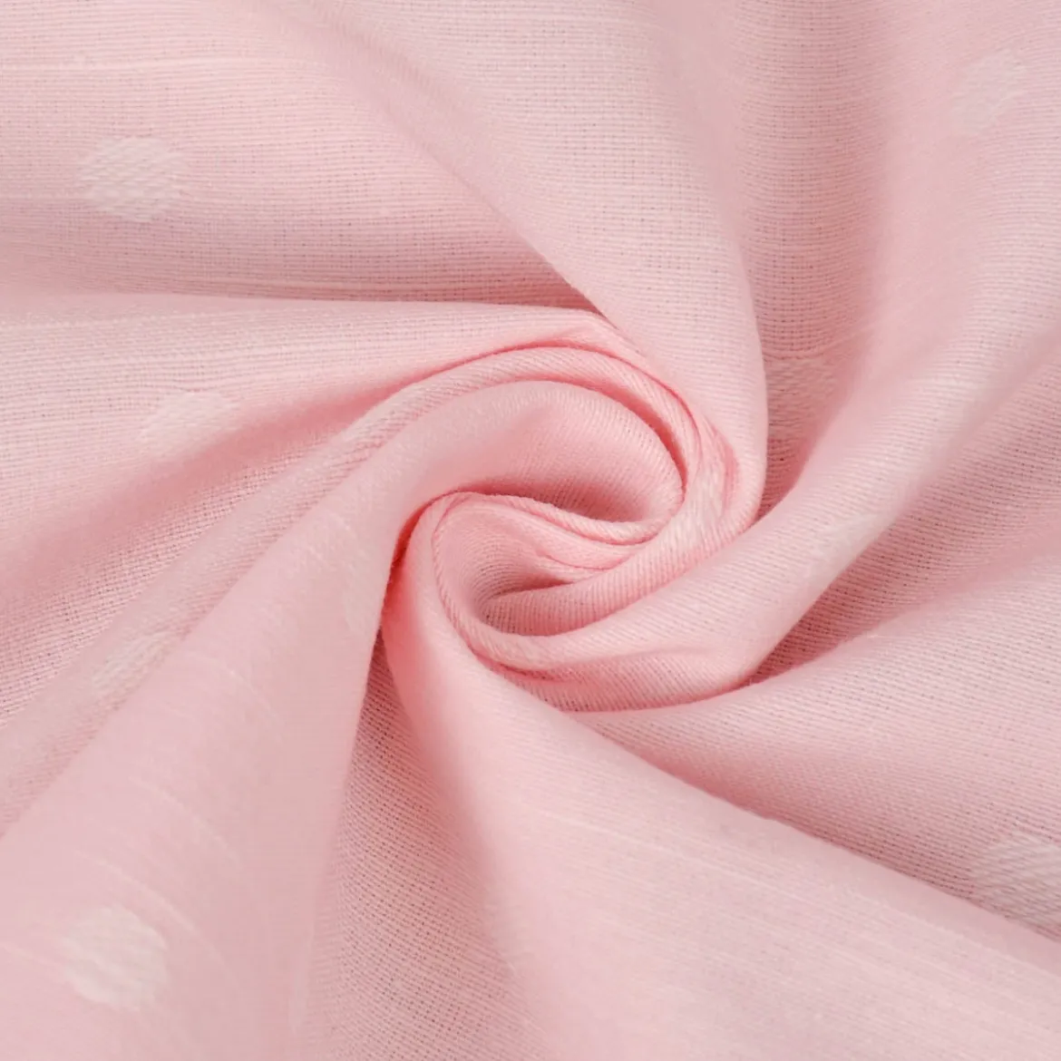 Rasch Textil Dekostoff Baumwollstoff Leinenoptik Bambino Fun Punkte rosa 1,40m Breite