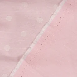 Rasch Textil Dekostoff Baumwollstoff Leinenoptik Bambino Fun Punkte rosa 1,40m Breite
