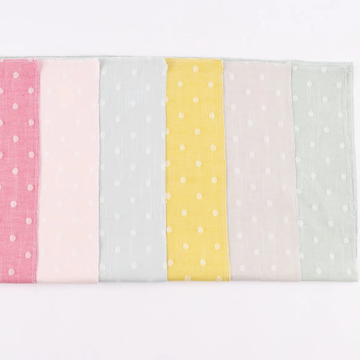 Rasch Textil Dekostoff Baumwollstoff Leinenoptik Bambino Fun Punkte gelb 1,40m Breite