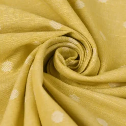 Rasch Textil Dekostoff Baumwollstoff Leinenoptik Bambino Fun Punkte gelb 1,40m Breite