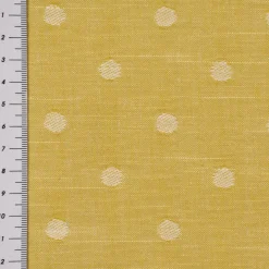 Rasch Textil Dekostoff Baumwollstoff Leinenoptik Bambino Fun Punkte gelb 1,40m Breite