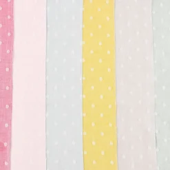 Rasch Textil Dekostoff Baumwollstoff Leinenoptik Bambino Fun Punkte gelb 1,40m Breite